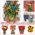 3D Pop-Up Flower Bouquet Greeting Card - Poppy - view 2
