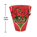 3D Pop-Up Flower Bouquet Greeting Card - Red Rose - view 4