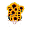 3D Pop-Up Flower Bouquet Greeting Card - Sunflower