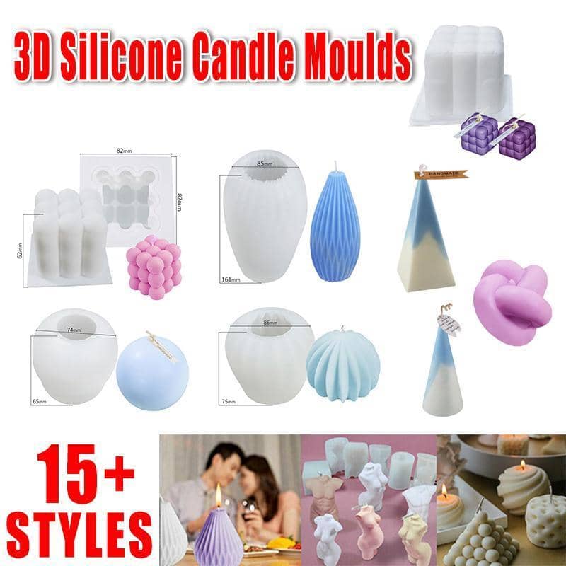 3D Silicone Candle Mould - 15 Cube Tray, Small, 26.6cm x 16.4cm (Style 17) - view 2