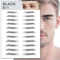 3D Waterproof Eyebrow Tattoo Stickers, Hair-Like Natural Brows - Black (E11)