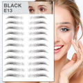 3D Waterproof Eyebrow Tattoo Stickers, Hair-Like Natural Brows - Black (E13)