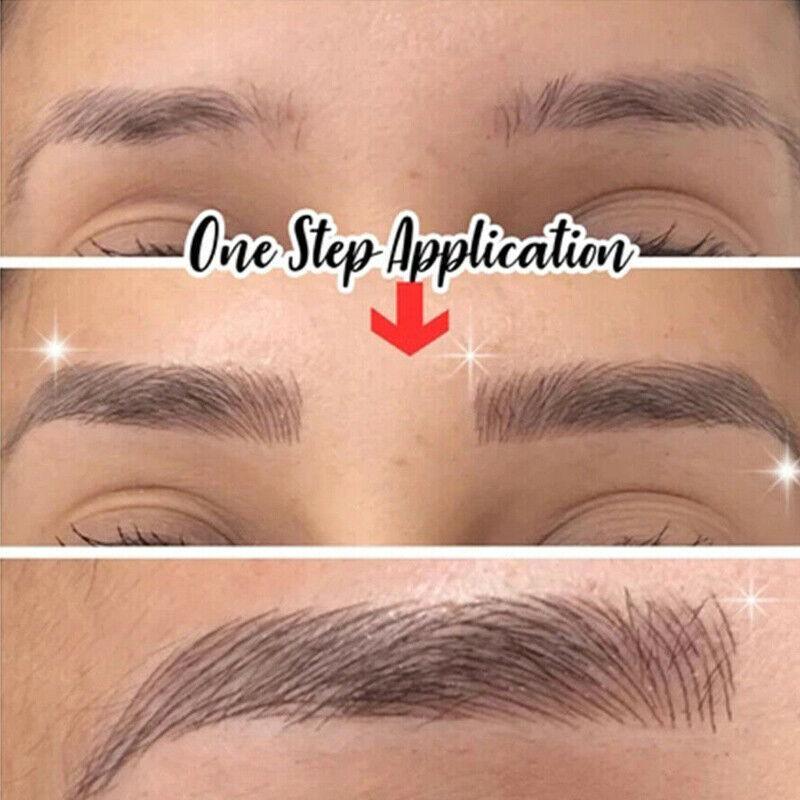 3D Waterproof Eyebrow Tattoo Stickers, Hair-Like Natural Brows - Black (E13) - view 3