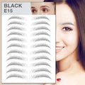 3D Waterproof Eyebrow Tattoo Stickers, Hair-Like Natural Brows - Black (E15)