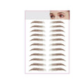 3D Waterproof Eyebrow Tattoo Stickers, Hair-Like Natural Brows - Brown (JY09)