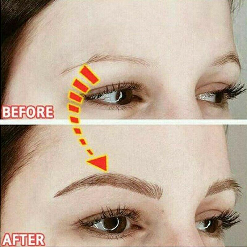 3D Waterproof Eyebrow Tattoo Stickers, Hair-Like Natural Brows - Brown (JY13) - view 4