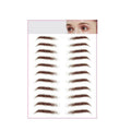 3D Waterproof Eyebrow Tattoo Stickers, Hair-Like Natural Brows - Dark Brown (JY14)