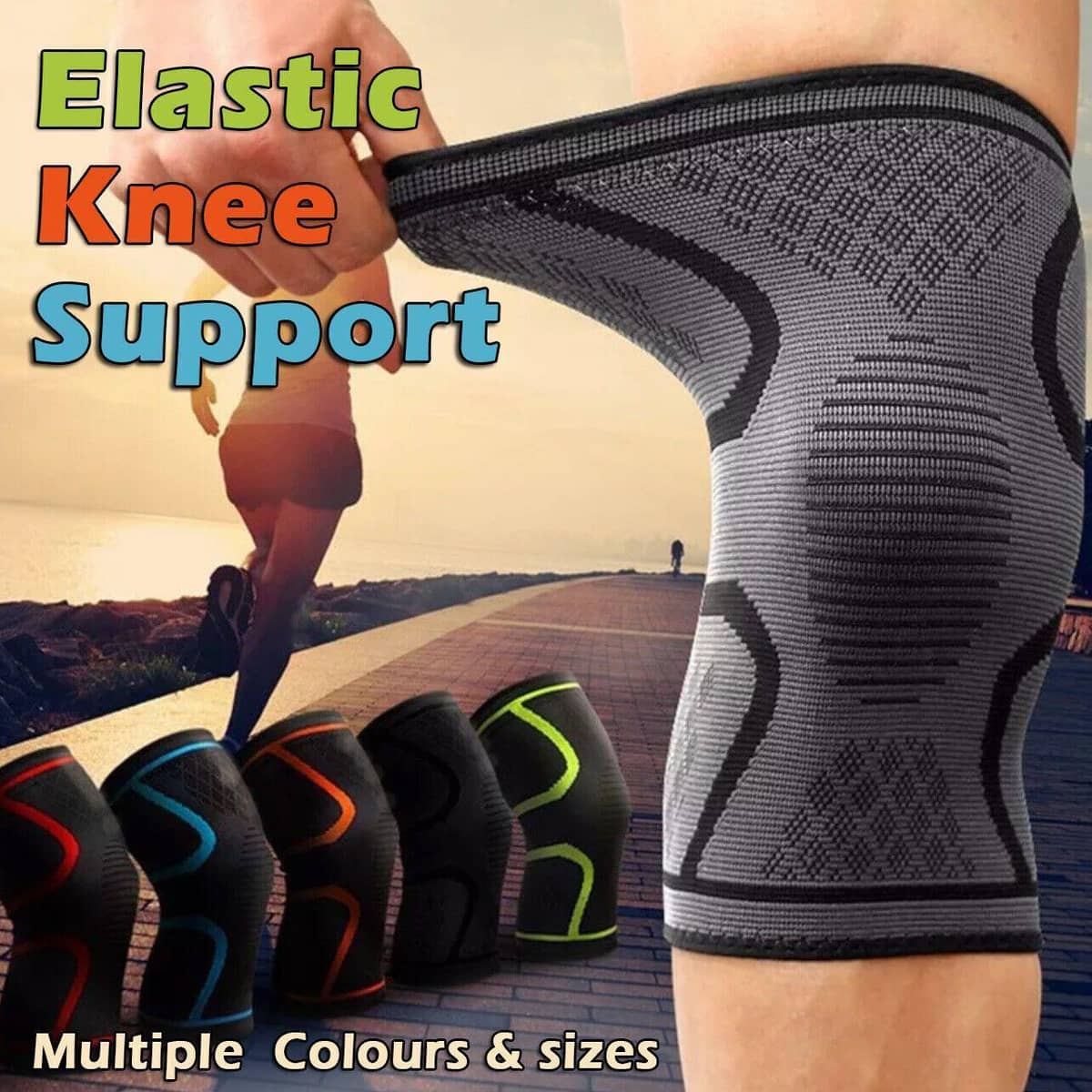 3D Weave Knee Support Sleeve, Breathable - Green, Size M, 1 Unit - view 2