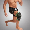 3D Weaving Knee Brace Support Sleeve with Strap - Orange, Size XXXL - view 3