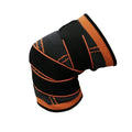 3D Weaving Knee Brace Support Sleeve with Strap - Orange, Small