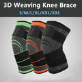 3D Weaving Knee Support Sleeve with Strap - Green and Black, Size XXL - view 2
