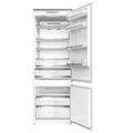 Husky 403L Integrated Bottom Mount Fridge - White, Reversible Door, Tempered Glass Shelves - HUS403INBM1
