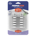 Permastik Small White Cable Clips - 12 Pack, Self-Adhesive Indoor