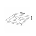 Eden 380mm Clear Porto Square Planter Saucer - Polypropylene Plant Tray
