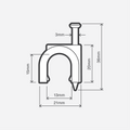 Holman 13mm Saddle Clip with Nail - Plastic & Metal - Durable Hold - SuperSaverAU - view 2