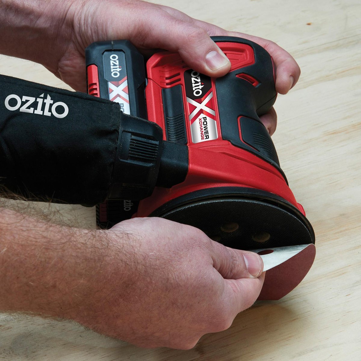 Ozito PXC 18V Cordless 125mm Random Orbital Sander Metal Plastic Easy Clean - SuperSaverAU - view 4