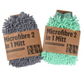 All Set Microfibre Noodle Cleaning Mitt 170mm, Polyester with Elastic Wristband