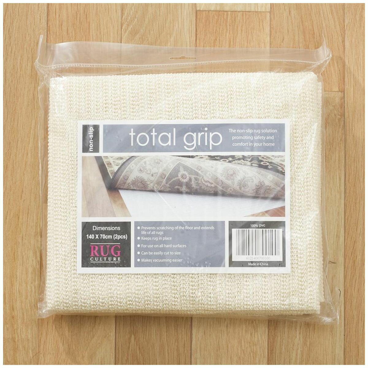 Rug Culture Total non-slip rubber underlay 310x210 - beige natural finish, machine made - TTGRUB310X210