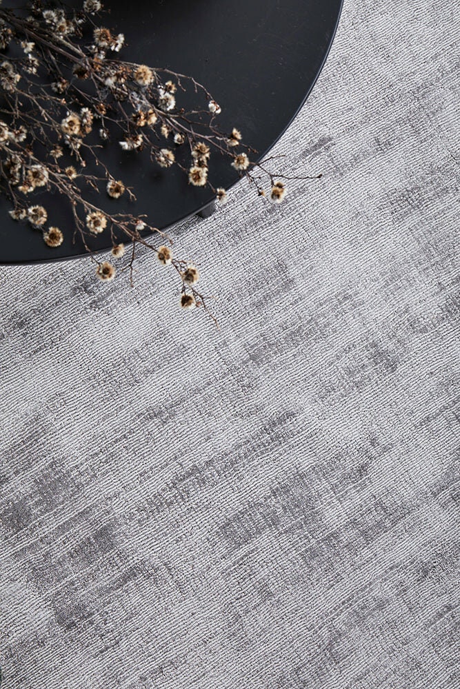 Rug Culture Bliss Extra Large Rug 320x230cm - Grey Hand Loomed Viscose - BLSGREY320X230
