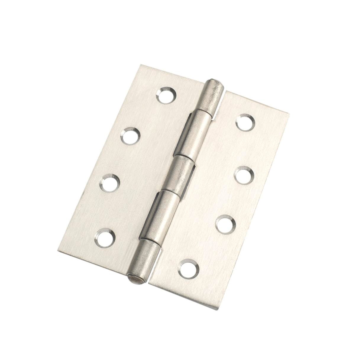 Lane Butt Hinge - 100mm Satin Stainless Steel - Fixed Pin - Security - SuperSaverAU - view 1