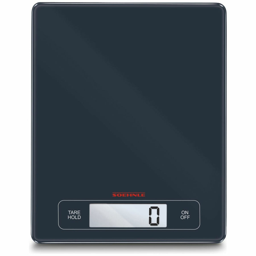 Soehnle Page Profi digital kitchen scale - 15kg capacity, black glass top, HOLD function, sensor keys - S67080