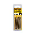 Pinnacle Hex Bolt & Nut - 6 x 50mm - Yellow Zinc - Hi Tensile - 6 Pack - SuperSaverAU - view 2