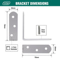Carinya Reinforcing Angle Bracket - 70mm - Powder Coated - 8 Pack - SuperSaverAU - view 5