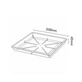 Eden 330mm Clear Porto Polypropylene Square Planter Saucer