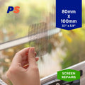 Permastik 100 x 80mm Black Fibreglass Adhesive Screen Patches - 3 Pack