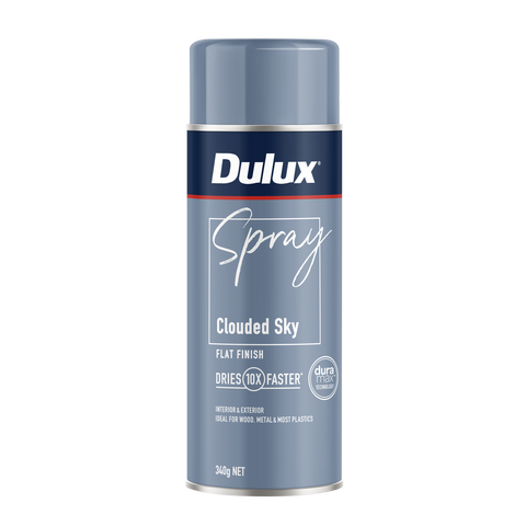 Dulux Spray Paint 340g Flat Clouded Sky - Fast Drying - Self-Priming - SuperSaverAU - view 1