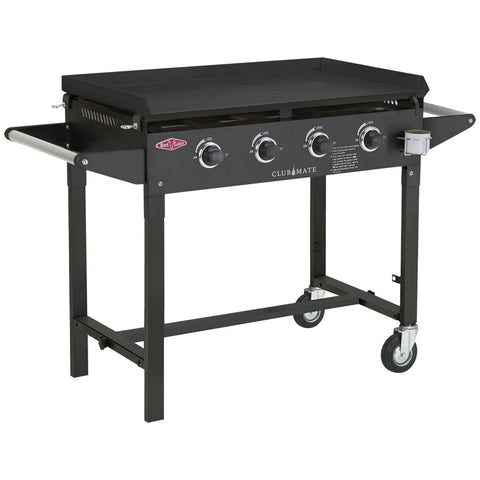 Beefeater Discovery Clubmate 4 Burner Flat Top LPG BBQ - Folding Legs - Removable Drip Tray - BD16740