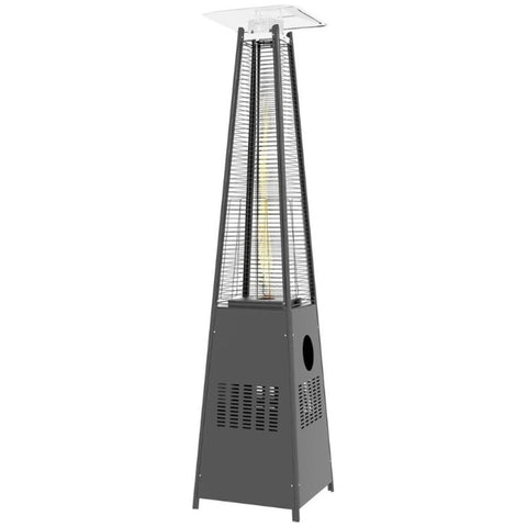 Havana Outdoors Gas Pyramid Patio Heater - LPG, Real Flame Glass Tube, Push-Button Ignition - 10004936