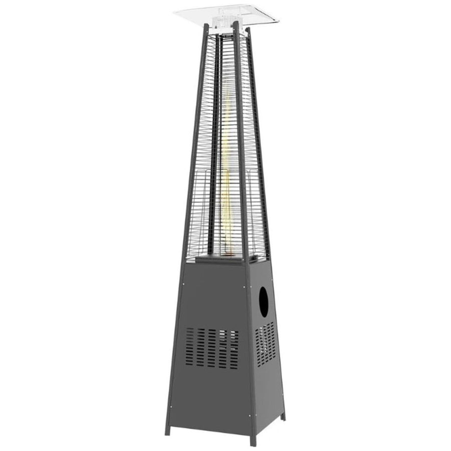 Havana Outdoors Gas Pyramid Patio Heater - LPG, Real Flame Glass Tube, Push-Button Ignition - 10004936
