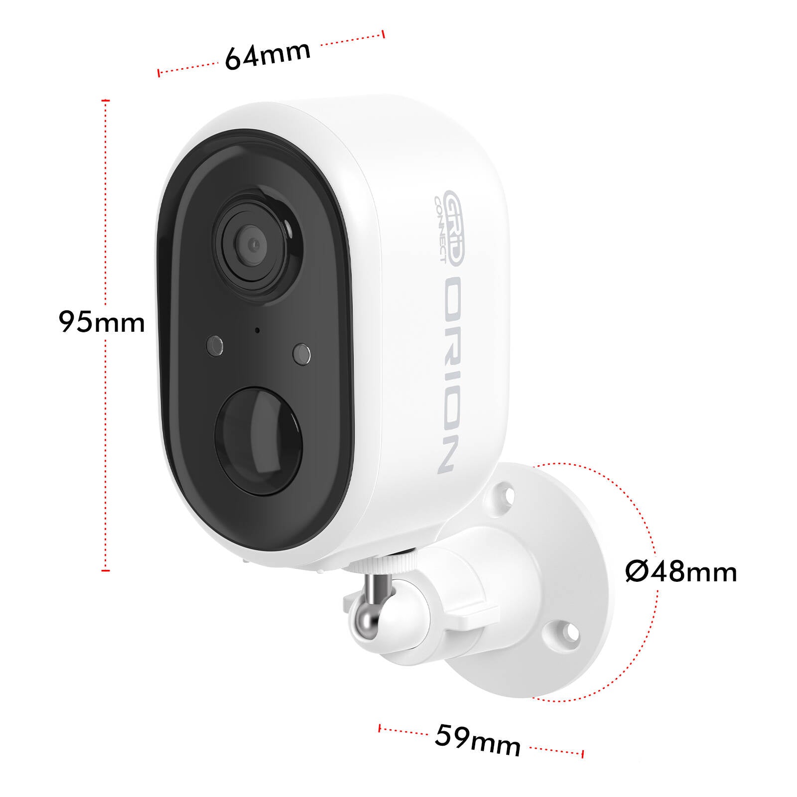 Orion Grid Connect 2K 3MP Smart Wireless Rechargeable Security Camera SC089HA