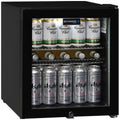Schmick 50L Glass Door Mini Bar Fridge - Black, Lockable, Freestanding or Underbench - HUS-SC50AB