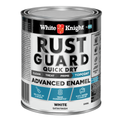 White Knight Rust Guard Enamel Paint - 500ml - White Satin - Quick Dry - SuperSaverAU - view 1