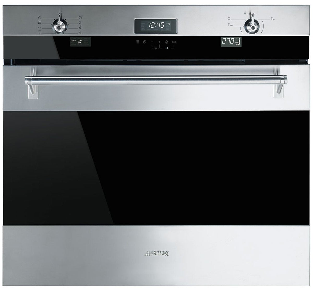 Smeg 76cm Classic pyrolytic built-in oven - 130L, stainless steel, 10 functions, meat probe - SOA330X1