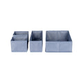 All Set Drawer Organiser - Set Of 4 - Polyester - Grey Storage Boxes - SuperSaverAU - view 3