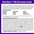 Sika Sikaflex-118 290ml White Extreme Grab Construction Adhesive