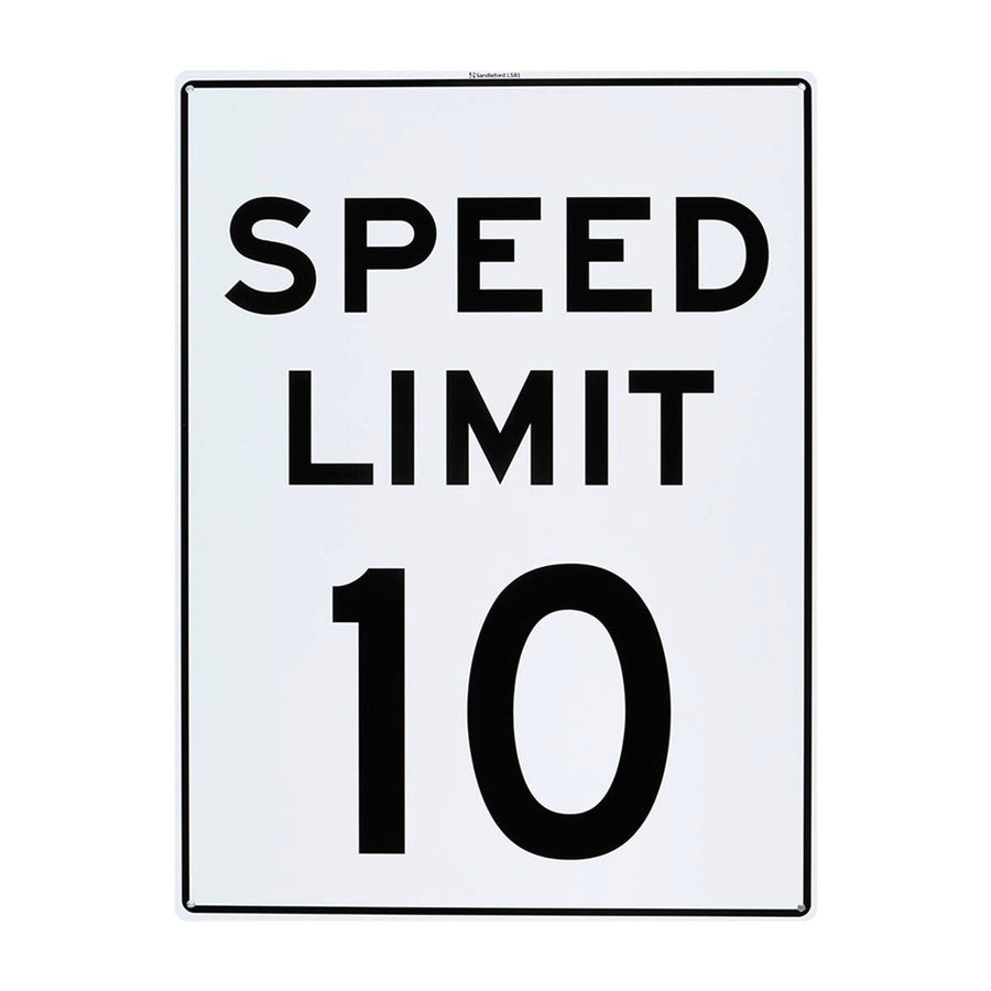 Sandleford Speed Limit Sign - 450 x 600mm - Polypropylene - UV Resistant - SuperSaverAU - view 1