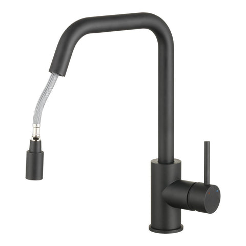 Estilo 35mm Matte Black Side Lever Pull Down Sink Mixer - Ergonomic Handle - Water Efficient - SuperSaverAU - view 1