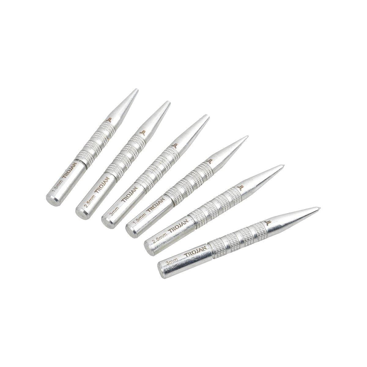 Trojan 6 Piece Centre and Nail Punch Set - 1.5mm, 2.5mm, 3mm - Durable - SuperSaverAU - view 3