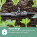 GARDENA 90 Degree Micro Irrigation Spray Nozzle 5 Pack Black/Turquoise