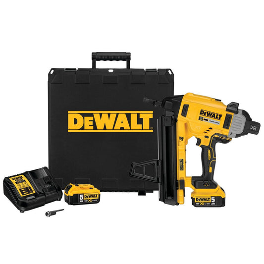 Dewalt 18V XR Li-Ion Cordless Concrete Angled Nailer Kit DCN890P2-XE - 2 Batteries - 460mm x 170mm x 490mm - Gas-Free Operation - Variable Power Settings