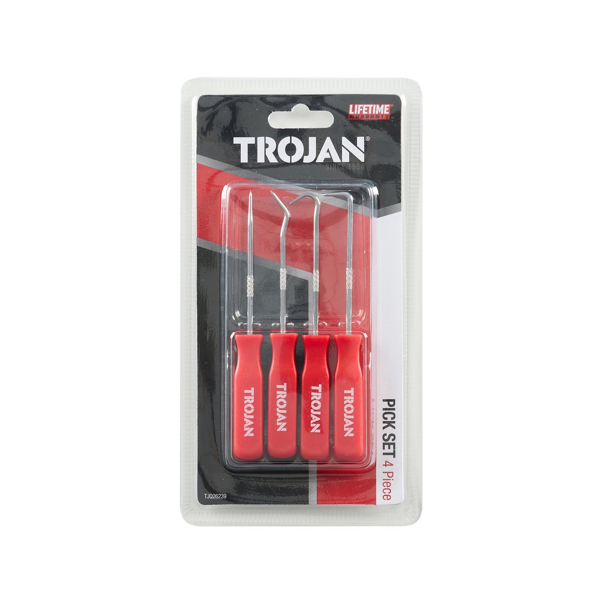 Trojan 4 Piece Pick Set - Chrome Plated Carbon Steel - 130mm x 14mm x 230mm - Durable & Versatile - SuperSaverAU - view 2
