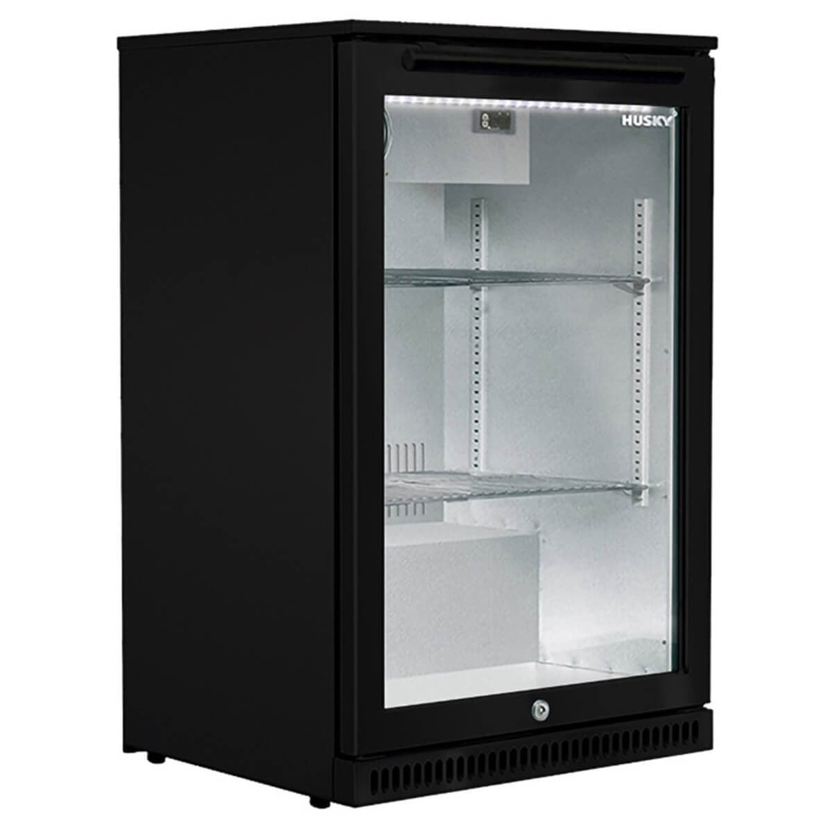 Husky 118L Single Door Outdoor Beverage Fridge - Black, Mullion Heater - ALFC1BLK840EL
