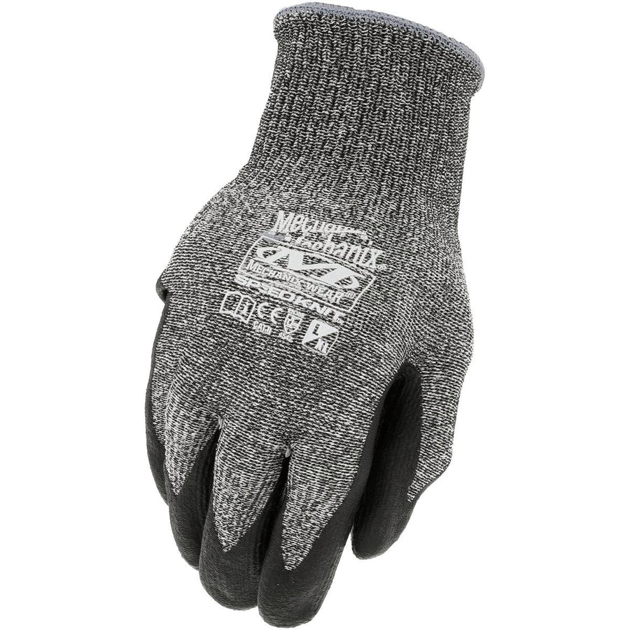 Mechanix Wear Large Speedknit CR5 Gloves - Cut Resistant - Nitrile Coated - Black & Grey - 127mm x 305mm - SuperSaverAU - view 1