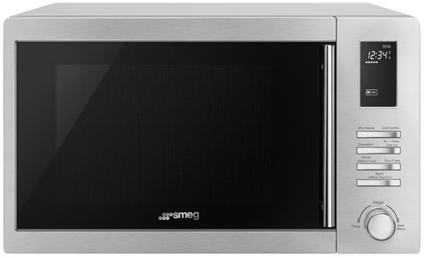 Smeg 34L Inverter Convection Microwave - 1000W, Grill, Stainless Steel - SAM34CXI