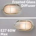 Arlec White Oval Caged Bunker Light - 1 x 60W E27 - Weather Resistant - SuperSaverAU - view 4
