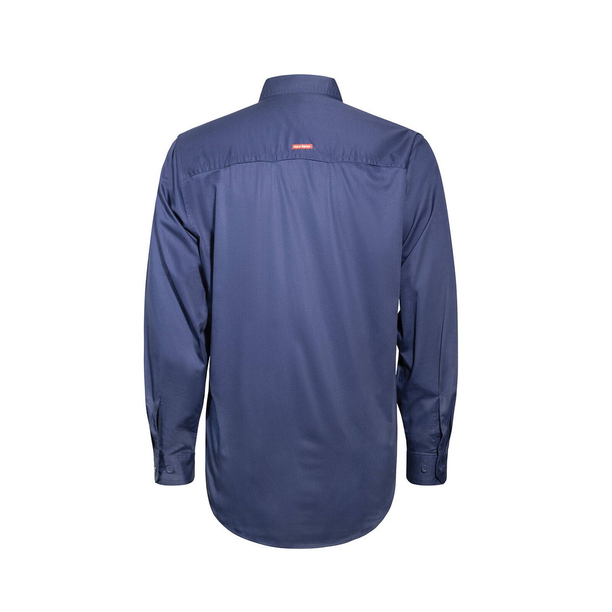 Hard Yakka Navy Core Lightweight Vented Long Sleeve Shirt Size L - Breathable Cotton - 2 Chest Pockets